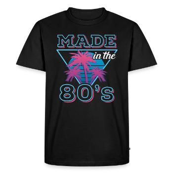 Made In The 80s Retro Carnival 80s Theme Party - T-shirt Premium bio Homme - noir - Devant - Nico (187cm)