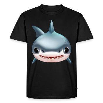 Cute shark - Men's Premium Organic T-Shirt - black - Front - Nico (187cm)