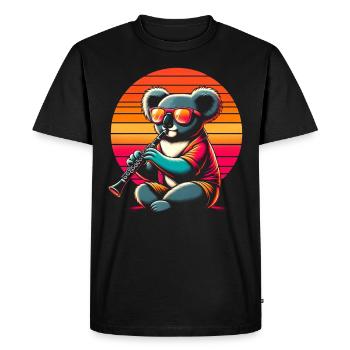 Clarinette Koala - T-shirt Premium bio Homme - noir - Devant - Nico (187cm)