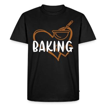 Cuisson au cœur du boulanger - T-shirt Premium bio Homme - noir - Devant - Nico (187cm)