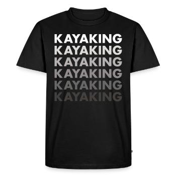 Kayaker Kayaking - Men's Premium Organic T-Shirt - black - Front - Nico (187cm)