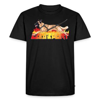 Mechelen canisport - Men's Premium Organic T-Shirt - black - Front - Nico (187cm)