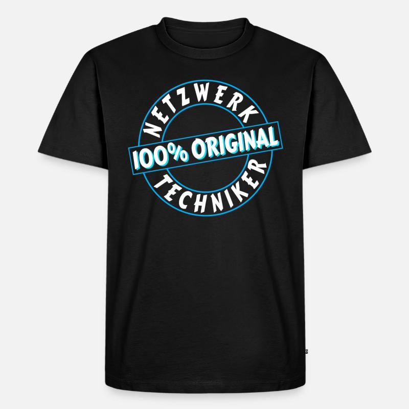 Netzwerktechniker Geschenk Geschenkidee Netzwerke - Männer Premium Bio T-Shirt - Schwarz