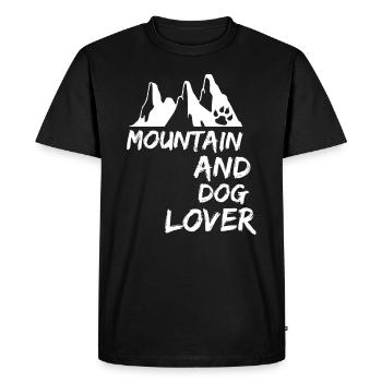 Cadeau d'amant de montagnes et de chiens - T-shirt Premium bio Homme - noir - Devant - Nico (187cm)