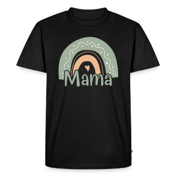 mama pastel arc-en-ciel amour - T-shirt Premium bio Homme - noir - Devant - Nico (187cm)