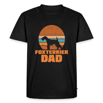 Fox Terrier Dad - Men's Premium Organic T-Shirt - black - Front - Nico (187cm)