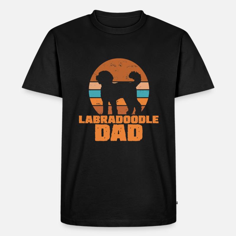 Labradoodle Dad - Männer Premium Bio T-Shirt - Schwarz