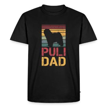 Puli Dad - Men's Premium Organic T-Shirt - black - Front - Nico (187cm)