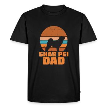 Shar Pei Papa - T-shirt Premium bio Homme - noir - Devant - Nico (187cm)