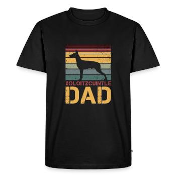 Xoloitzcuintle Dad - Männer Premium Bio T-Shirt - Schwarz - Vorne - Nico (187cm)