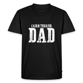 Cairn Terrier Papa - T-shirt Premium bio Homme - noir - Devant - Nico (187cm)