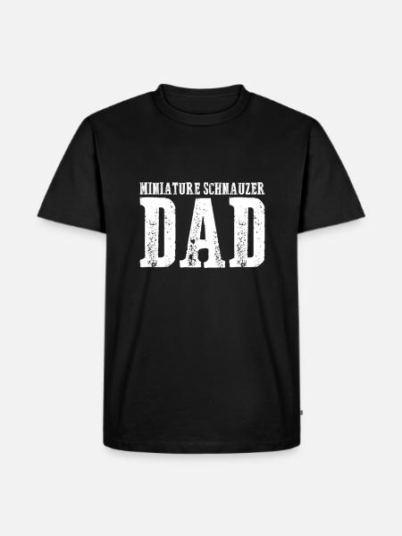 Miniature Schnauzer Dad - Männer Premium Bio T-Shirt - Schwarz