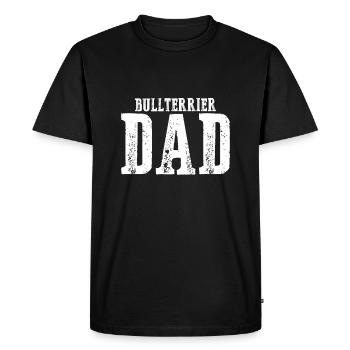 Bull Terrier Papa - T-shirt Premium bio Homme - noir - Devant - Nico (187cm)