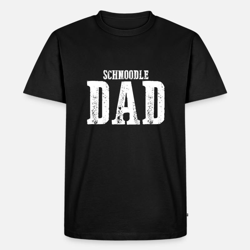 Schnoodle Dad - Männer Premium Bio T-Shirt - Schwarz