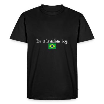 Je suis un garçon brésilien - T-shirt Premium bio Homme - noir - Devant - Nico (187cm)