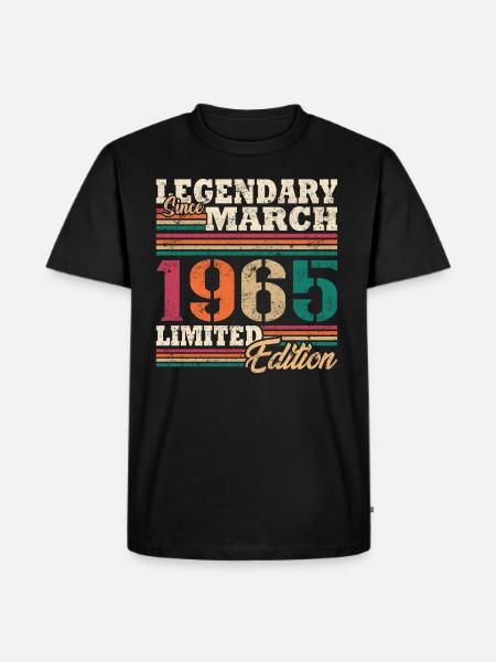 Legendary March 1965 limited edition - Men's Premium Organic T-Shirt - black