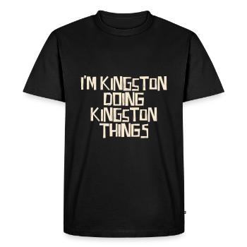 I'm Kingston doing Kingston things - Men's Premium Organic T-Shirt - black - Front - Nico (187cm)
