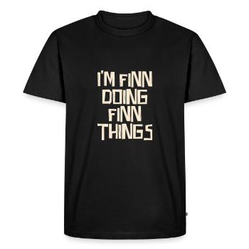I'm Finn doing Finn things - Men's Premium Organic T-Shirt - black - Front - Nico (187cm)