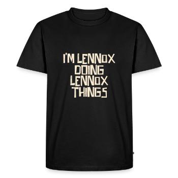 I'm Lennox doing Lennox things - Men's Premium Organic T-Shirt - black - Front - Nico (187cm)