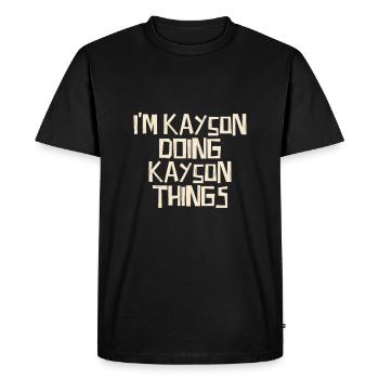 Je suis Kayson en train de faire des choses Kayson - T-shirt Premium bio Homme - noir - Devant - Nico (187cm)