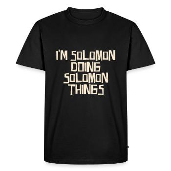 Je suis Salomon en train de faire des choses Salomon - T-shirt Premium bio Homme - noir - Devant - Nico (187cm)