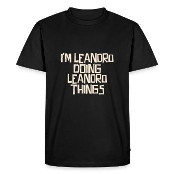 I'm Leandro doing Leandro things - Men's Premium Organic T-Shirt - black - Front - Nico (187cm)