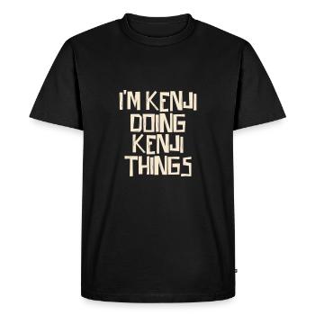 Je suis Kenji en train de faire des choses Kenji - T-shirt Premium bio Homme - noir - Devant - Nico (187cm)