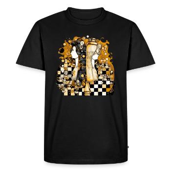 Queen's Fight - Men's Premium Organic T-Shirt - black - Front - Nico (187cm)