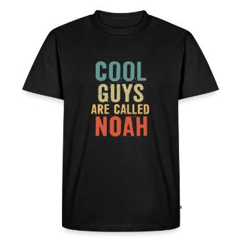 Cool guys are called Noah - Men's Premium Organic T-Shirt - black - Front - Nico (187cm)