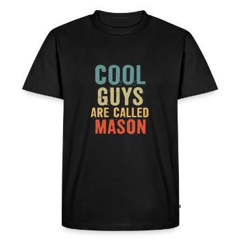 Cool guys are called Mason - Men's Premium Organic T-Shirt - black - Front - Nico (187cm)