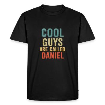 Cool guys are called Daniel - Men's Premium Organic T-Shirt - black - Front - Nico (187cm)