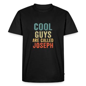 Cool guys are called Joseph - Men's Premium Organic T-Shirt - black - Front - Nico (187cm)