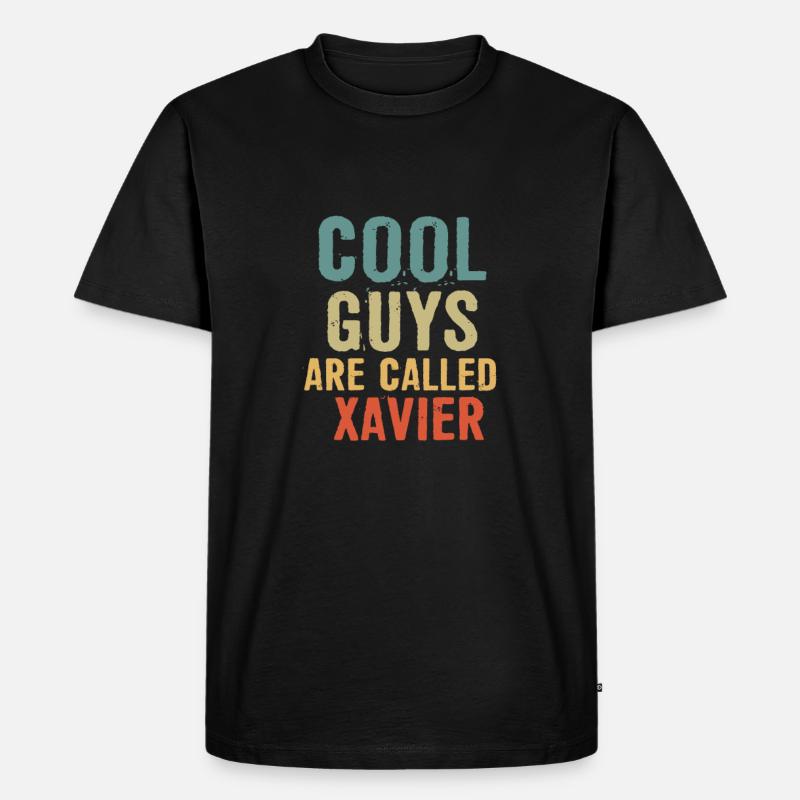 Cool guys are called xavier - Männer Premium Bio T-Shirt - Schwarz