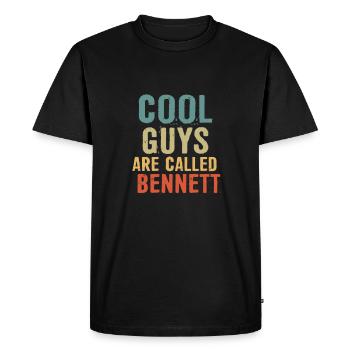 Les gars cool s’appellent Bennett - T-shirt Premium bio Homme - noir - Devant - Nico (187cm)