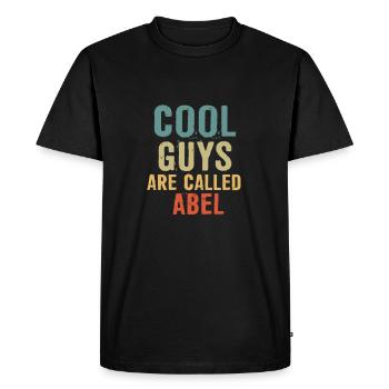 Cool guys are called abel - Men's Premium Organic T-Shirt - black - Front - Nico (187cm)