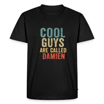 Cool guys are called damien - Men's Premium Organic T-Shirt - black - Front - Nico (187cm)