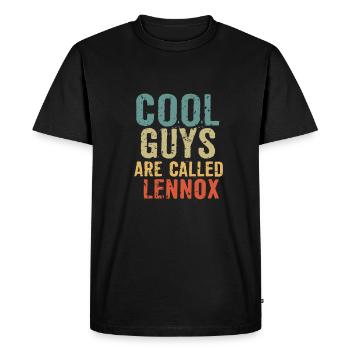 Cool guys are called lennox - Men's Premium Organic T-Shirt - black - Front - Nico (187cm)