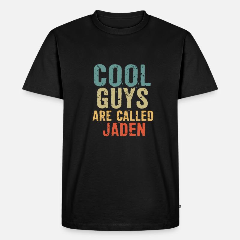 Cool guys are called jaden - Männer Premium Bio T-Shirt - Schwarz