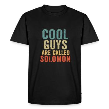 Les mecs cool s’appellent Salomon - T-shirt Premium bio Homme - noir - Devant - Nico (187cm)