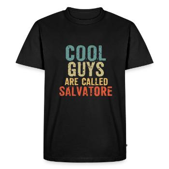 Cool guys are called Salvatore - Men's Premium Organic T-Shirt - black - Front - Nico (187cm)