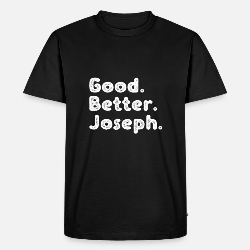 Good better Joseph - Männer Premium Bio T-Shirt - Schwarz