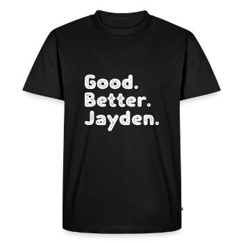 Bon mieux Jayden - T-shirt Premium bio Homme - noir - Devant - Nico (187cm)