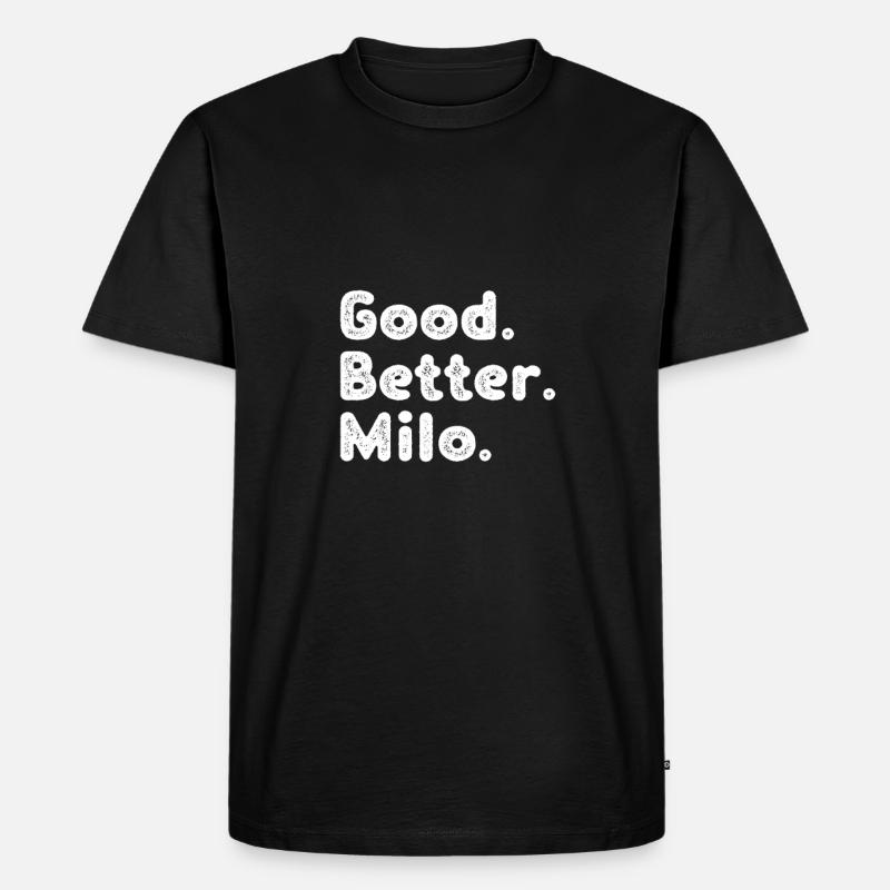 Good better Milo - Männer Premium Bio T-Shirt - Schwarz