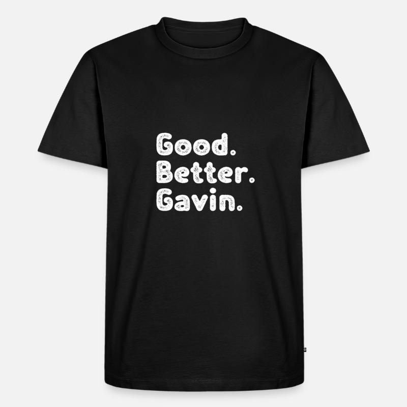 Good better Gavin - Männer Premium Bio T-Shirt - Schwarz