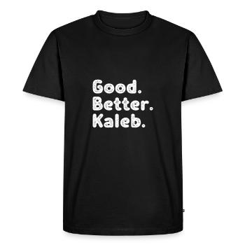 Good better Caleb - Men's Premium Organic T-Shirt - black - Front - Nico (187cm)