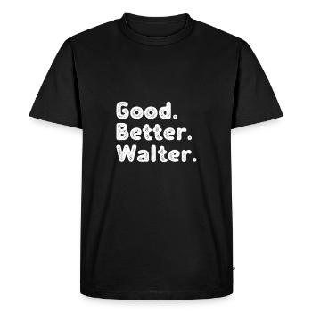 Bon mieux Walter - T-shirt Premium bio Homme - noir - Devant - Nico (187cm)