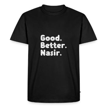 Bon mieux Nasir - T-shirt Premium bio Homme - noir - Devant - Nico (187cm)