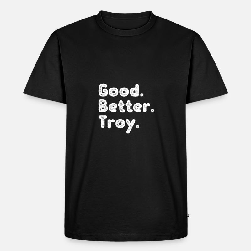Good better Troy - Männer Premium Bio T-Shirt - Schwarz