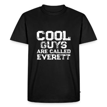 Les gars cool s’appellent everett - T-shirt Premium bio Homme - noir - Devant - Nico (187cm)