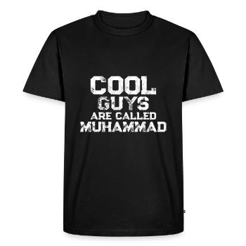 Les mecs cool s’appellent Muhammad - T-shirt Premium bio Homme - noir - Devant - Nico (187cm)
